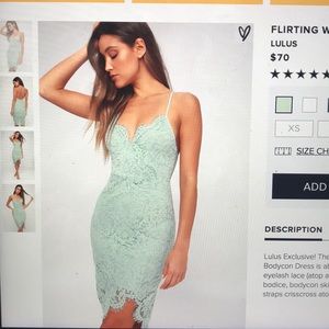 Flirting with desire MINT BLUE lace body con dress